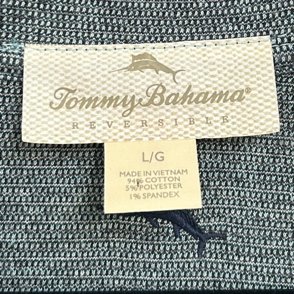 Tommy Bahama Mens Reversible Pullover 1/4 Zip Navy Blue Sweater Longsleeve Large - Picture 4 of 5